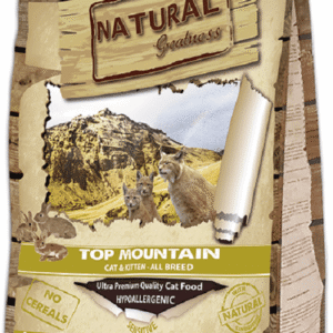 natural greatness top mountain pienso para gatitos gatas gestantes sin cereales de conejo