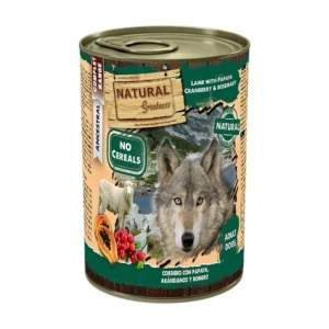 natural greatness cordero con papaya 400g alimento húmedo para perros