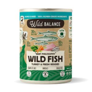 Wild Balance Barf al Vapor de pescado y pavo para perro