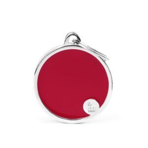 Placa identificativa circulo rojo para Perro