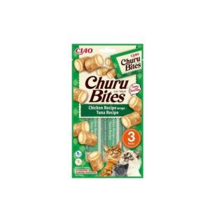 Churu bites mini snacks blando húmedos de pollo con atún
