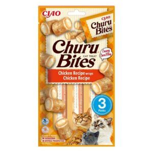 Churu bites bocaditos de pollo rellenos de crema mini snacks para gatos