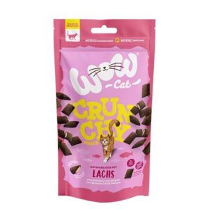 Wow Cat snacks crujientes rellenos de crema para Gatos de Salmón