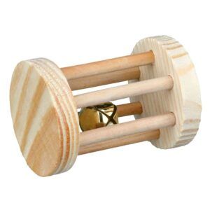 trixie cilindro de madera con cascabel para juego roedores