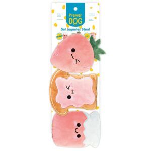 Ica Set de Juguetes para Perro Peluches 3unidades desayuno